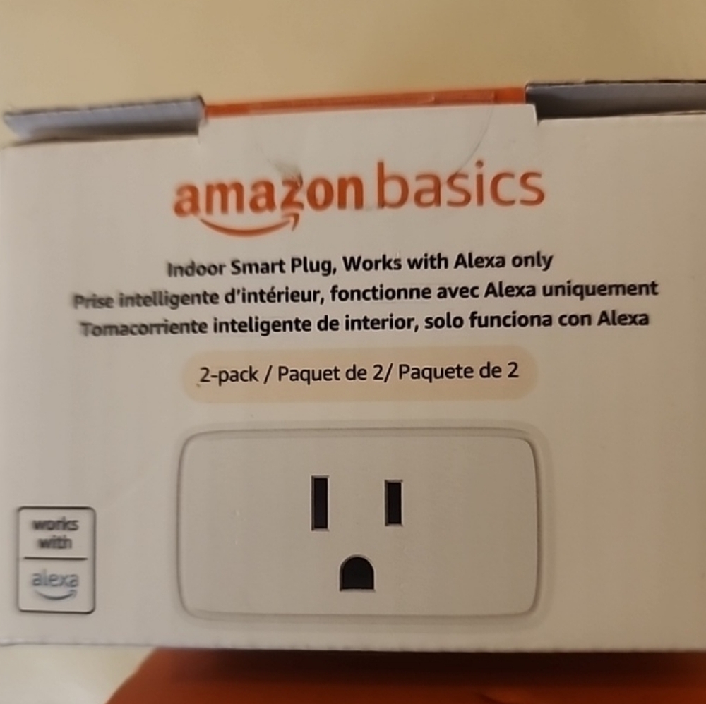 4 Amazon Basics Smart Plugs, Works with Alexa Only, 2.4 Ghz Wi-Fi No Hub Needed